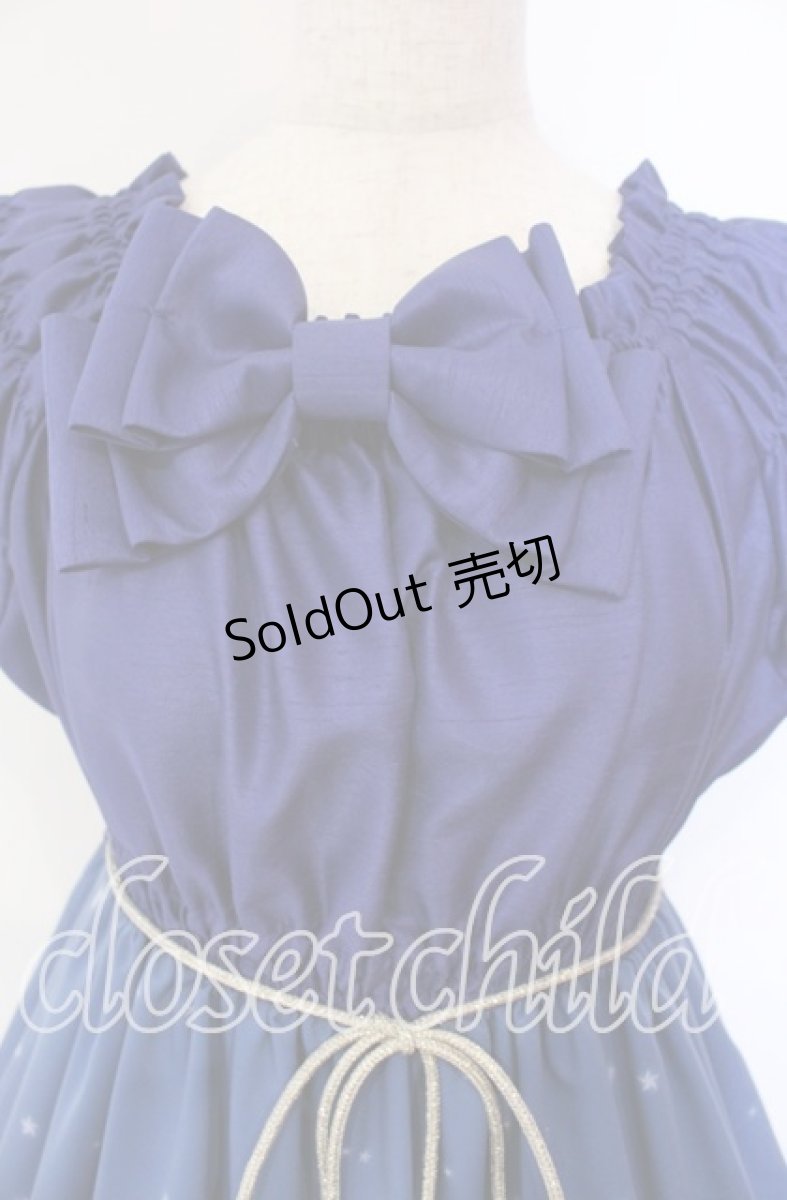 画像2: Enchantlic Enchantilly / Phantom Night Babydoll 夜空のワンピース  ネイビー O-25-12-06-002-LO-OP-IG-OS (2)
