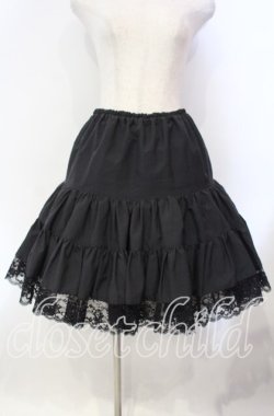 画像1: MIHO MATSUDA / 裾レースティアードスカート  ブラック O-25-12-06-021-GO-SK-OW-OS