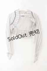 Victorian maiden / レジメンタルストライプフリルボレロ  アンティークベージュ O-25-12-06-022-CL-JA-IG-OS