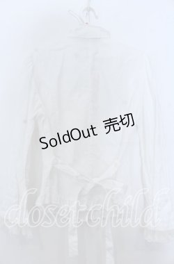 画像2: Innocent World / 大きなリボンのスタンドカラーブラウス  シロ O-25-12-07-053-IW-BL-OW-OS