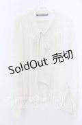 an another angelus / レース切り替えシフォンボウタイブラウス  アイボリー O-25-12-07-054-CA-BL-IG-ZT353