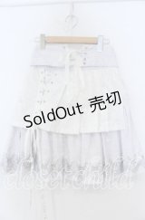 h.naoto Blood / バタフライプリントコルセット風スカート  ホワイト O-25-12-07-055-HN-SK-IG-OS