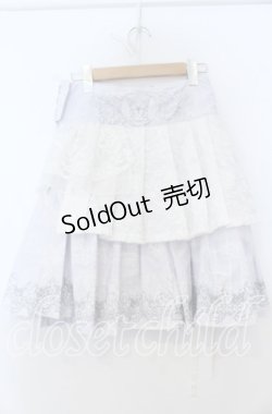 画像2: h.naoto Blood / バタフライプリントコルセット風スカート  ホワイト O-25-12-07-055-HN-SK-IG-OS