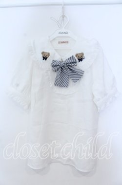 画像1: Amavel / Bears Patisserieくまみみブラウス F シロ O-25-12-07-057-CA-BL-OW-OS