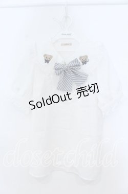 画像1: Amavel / Bears Patisserieくまみみブラウス F シロ O-25-12-07-057-CA-BL-OW-ZT510