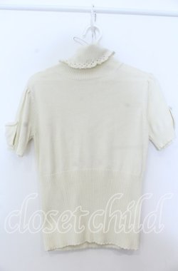 画像1: Emily Temple cute / リボン付きタートルニット  アイボリー O-25-12-07-059-ET-TO-OW-OS