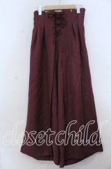 axes femme / サス付レースアップワイドパンツ Ｍ ワイン O-25-12-07-061-AX-PA-IG-OS