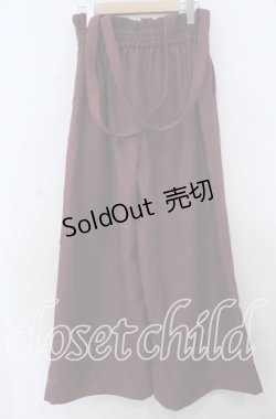 画像2: axes femme / サス付レースアップワイドパンツ Ｍ ワイン O-25-12-07-061-AX-PA-IG-OS