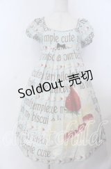 Emily Temple cute / ロゴ＆ショートケーキワンピース  サックス O-25-12-07-062-ET-OP-IG-OS