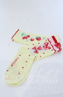 画像1: Angelic Pretty / Strawberry Parlourオーバーニー  イエロー O-25-12-07-067-AP-ZA-OW-OS