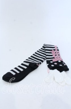 画像1: Angelic Pretty / Fancy Paper Dollsオーバーニー  クロ O-25-12-07-068-AP-ZA-OW-OS