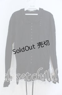 PINK HOUSE / フラワーハートリース刺繍ブラウス  クロ O-25-12-07-007-LO-BL-IG-OS