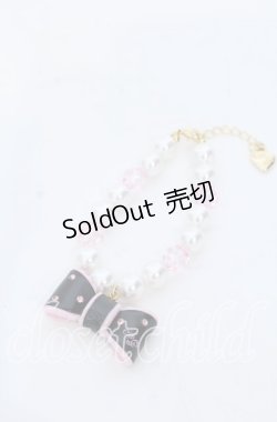 画像1: Angelic Pretty / ドリームリボンブレスレット  クロ×ピンク O-25-12-07-071-AP-AC-OW-OS
