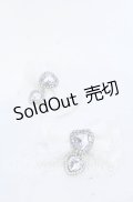 DearMyLove / キラキラハートビジューレース2個セットリボンクリップ  シロ O-25-12-07-074-EL-AC-OW-OS