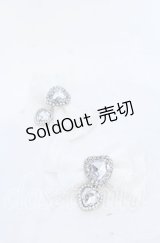 DearMyLove / キラキラハートビジューレース2個セットリボンクリップ  シロ O-25-12-07-074-EL-AC-OW-OS