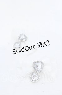 DearMyLove / キラキラハートビジューレース2個セットリボンクリップ  シロ O-25-12-07-074-EL-AC-OW-OS