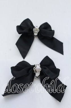 画像2: DearMyLove / シューズ用ビジューリボンクリップ  クロ×ピンク O-25-12-07-075-EL-ZA-OW-OS