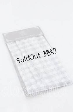 画像1: axes femme / ギンガム×花柄レースマスク  グレー O-25-12-07-076-AX-ZA-OW-ZT271