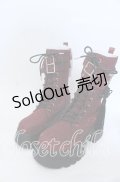 axes femme POETIQUE / チャイナ釦タンクソールブーツ Ｌ ワイン O-25-12-07-085-AX-SH-IG-OS