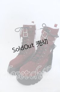 axes femme POETIQUE / チャイナ釦タンクソールブーツ Ｌ ワイン O-25-12-07-085-AX-SH-IG-OS