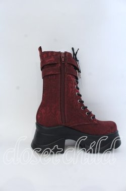 画像5: axes femme POETIQUE / チャイナ釦タンクソールブーツ Ｌ ワイン O-25-12-07-085-AX-SH-IG-OS