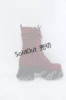 画像5: axes femme POETIQUE / チャイナ釦タンクソールブーツ Ｌ ワイン O-25-12-07-085-AX-SH-IG-OS