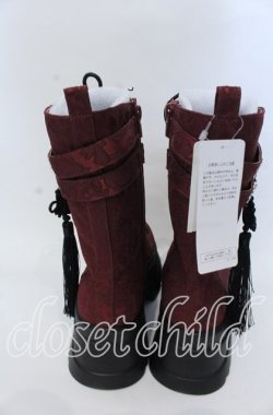 画像6: axes femme POETIQUE / チャイナ釦タンクソールブーツ Ｌ ワイン O-25-12-07-085-AX-SH-IG-OS
