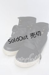 axes femme / 折り返しレーススニーカー Ｌ クロ O-25-12-07-086-AX-SH-IG-OS