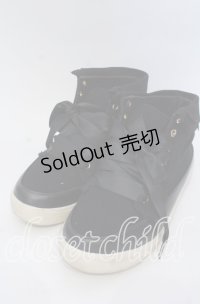 axes femme / 折り返しレーススニーカー Ｌ クロ O-25-12-07-086-AX-SH-IG-OS