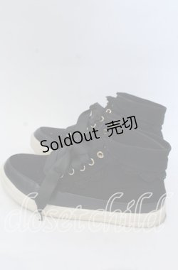 画像2: axes femme / 折り返しレーススニーカー Ｌ クロ O-25-12-07-086-AX-SH-IG-OS