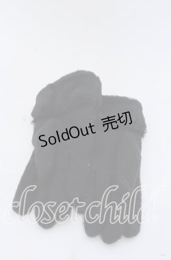 画像2: axes femme / 3連リボン手袋  クロ O-25-12-07-087-AX-ZA-IG-ZT323