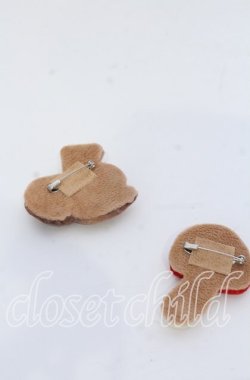 画像2: PINK HOUSE / ウィンターフォレストトリートモチーフミニブローチセット  ミルクティ(キノコ・リスクッキーモチーフセット) O-25-12-07-094-LO-AC-OW-OS