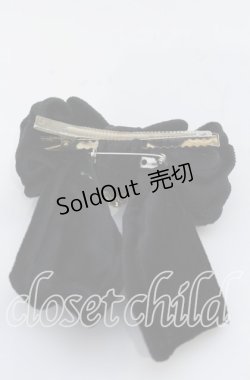 画像2: Hoshibako Works / ラッピングリボン　ブローチ/クリップ  クロ O-25-12-07-096-LO-AC-OW-OS