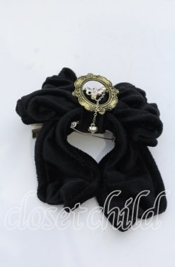 画像1: Hoshibako Works / ラッピングリボン　ブローチ/クリップ  クロ O-25-12-07-097-LO-AC-OW-OS