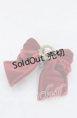 Hoshibako Works / ラッピングリボン　ブローチ/クリップ  ワイン O-25-12-07-099-LO-AC-OW-OS