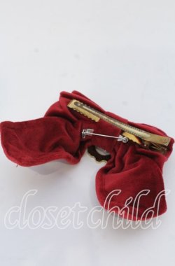 画像2: Hoshibako Works / ラッピングリボン　ブローチ/クリップ  ワイン O-25-12-07-099-LO-AC-OW-OS