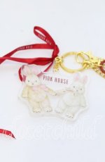 画像2: PINK HOUSE / バラ園うさぎアクリルバッグチャーム   O-25-12-07-100-LO-ZA-OW-ZT208F002 (2)