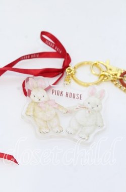 画像2: PINK HOUSE / バラ園うさぎアクリルバッグチャーム   O-25-12-07-100-LO-ZA-OW-OS