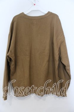 画像2: PINK HOUSE / ロゴプリント＆アップリケ使いトレーナー  ブラウン O-25-12-07-012-LO-TO-IG-OS