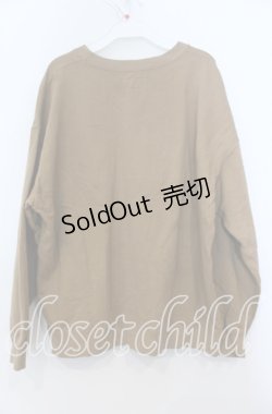 画像2: PINK HOUSE / ロゴプリント＆アップリケ使いトレーナー  ブラウン O-25-12-07-012-LO-TO-IG-OS