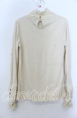 画像2: axes femme / レーシーネックインナーカットソー  アイボリー O-25-12-07-014-AX-TO-IG-OS