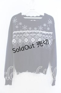 axes femme / スノーノルディックニット  ネイビー O-25-12-07-002-AX-TO-IG-OS