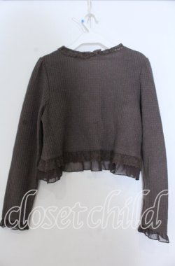 画像2: axes femme / フリルショートボレロ  ブラウン O-25-12-07-015-AX-TO-IG-OS