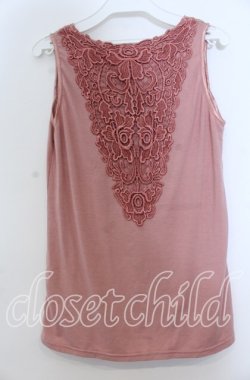 画像2: axes femme / 巻き薔薇レースフリルタンクトップ  ピンク O-25-12-07-016-AX-TO-IG-OS