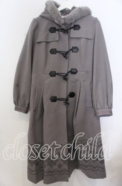 画像1: axes femme / パネル刺繍ダッフルコート Ｌ グレー O-25-12-07-018-AX-CO-IG-OS