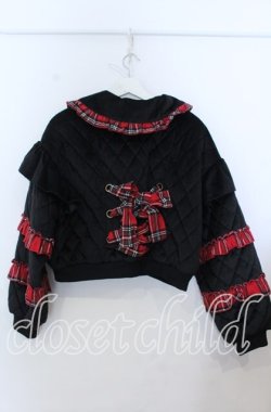 画像2: axes femme kawaii / フリルキルティングブルゾン Ｍ クロ×アカ　 O-25-12-07-019-AX-JA-IG-OS