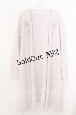 画像1: axes femme / 花透かしトッパーカーディガン Ｍ ピンク O-25-12-07-021-AX-TO-IG-OS