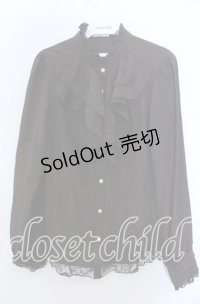 axes femme / ボリュームフリルスタンドBL Ｍ ブラウン O-25-12-07-022-AX-BL-IG-OS