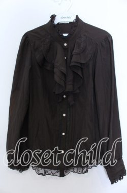 画像1: axes femme / ボリュームフリルスタンドBL Ｍ ブラウン O-25-12-07-022-AX-BL-IG-OS