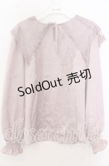 axes femme POETIQUE / レースセーラー襟ブラウス Ｍ ピンク O-25-12-07-023-AX-BL-IG-OS